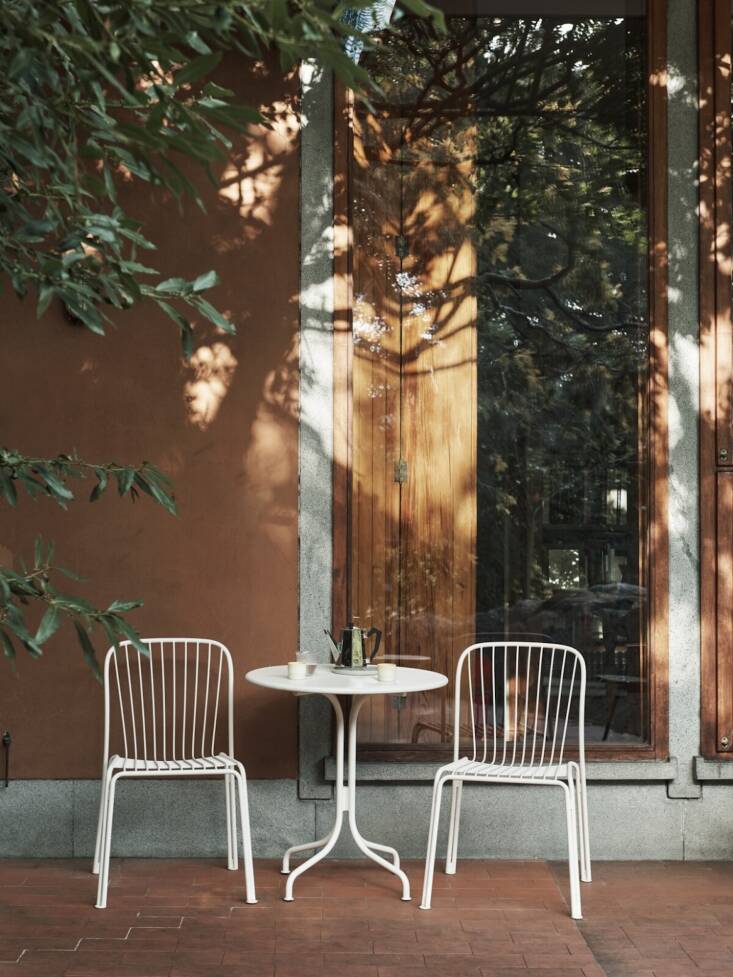 &Tradition&#8\2\17;s Thorvald Collection is made up of a sculpted Thorvald Side Chair (\$495) and Thorvald Round Table (\$\1,0\15) both available at Finnish Design Shop.